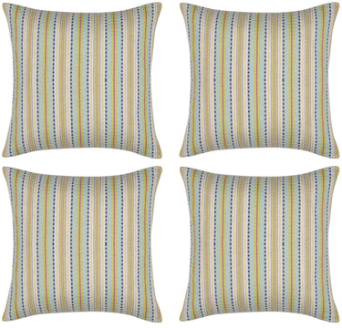Pack of 4 Finn Yellow Multicoloured Retro Cushion Cover